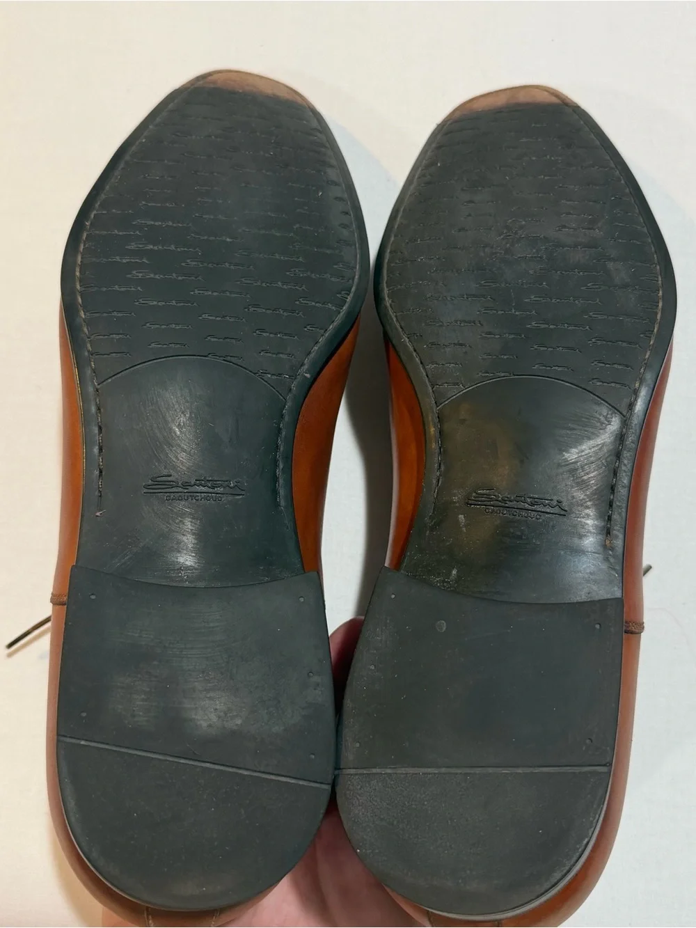 Santoni Mens Size US 12 D Cap Toe Lace Up Oxford Brown Dress Shoes 392055